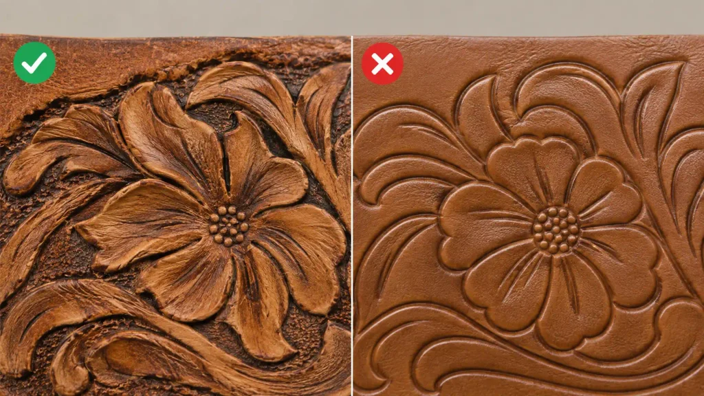 real vs fake leather